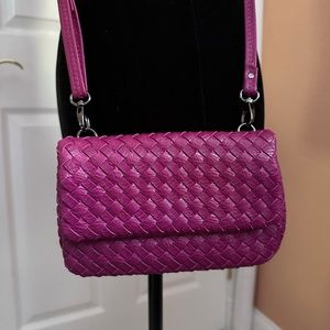 NWT - Genuine Woven Leather Crossbody Bag